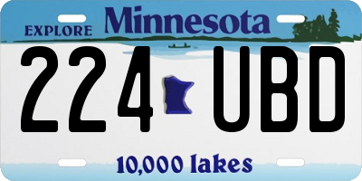 MN license plate 224UBD