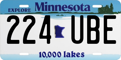 MN license plate 224UBE