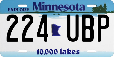 MN license plate 224UBP