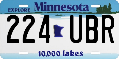 MN license plate 224UBR