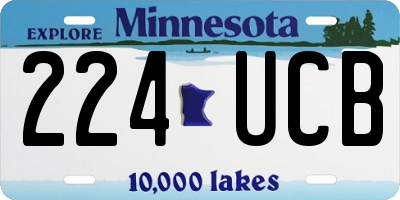 MN license plate 224UCB