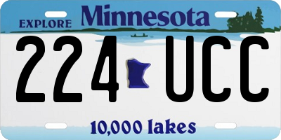 MN license plate 224UCC