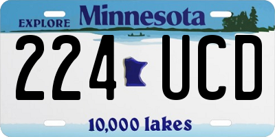 MN license plate 224UCD