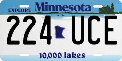 MN license plate 224UCE