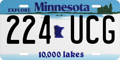 MN license plate 224UCG