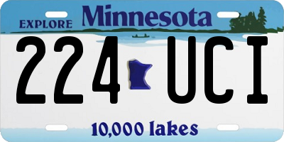 MN license plate 224UCI