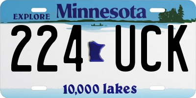 MN license plate 224UCK
