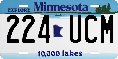 MN license plate 224UCM