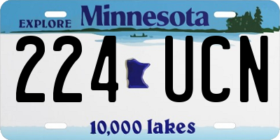 MN license plate 224UCN