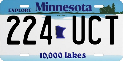 MN license plate 224UCT