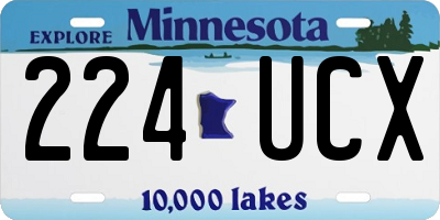 MN license plate 224UCX