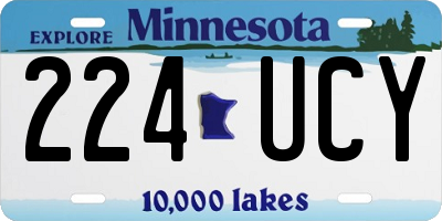 MN license plate 224UCY