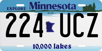 MN license plate 224UCZ