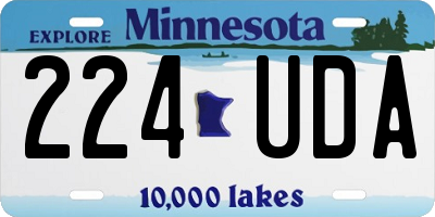 MN license plate 224UDA