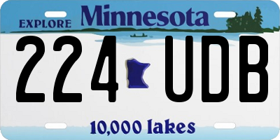 MN license plate 224UDB