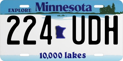 MN license plate 224UDH