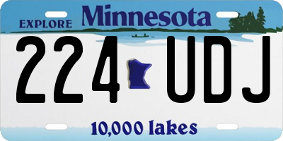 MN license plate 224UDJ