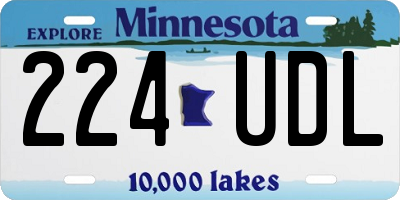 MN license plate 224UDL