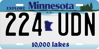 MN license plate 224UDN