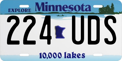 MN license plate 224UDS