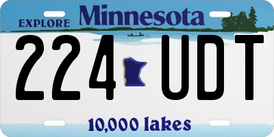 MN license plate 224UDT