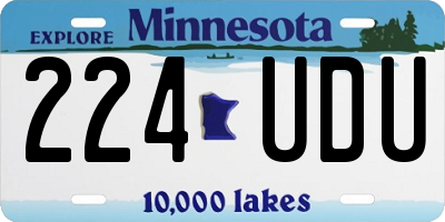 MN license plate 224UDU