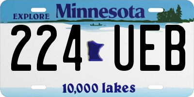 MN license plate 224UEB