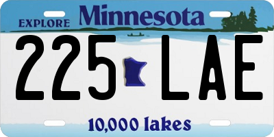 MN license plate 225LAE