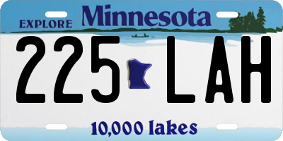 MN license plate 225LAH