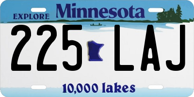 MN license plate 225LAJ