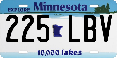 MN license plate 225LBV