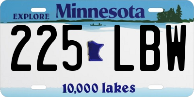MN license plate 225LBW