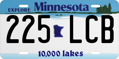MN license plate 225LCB