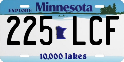 MN license plate 225LCF