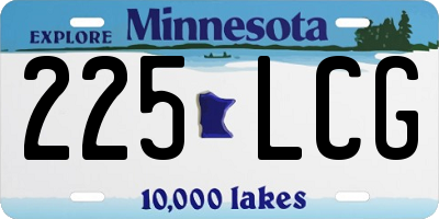 MN license plate 225LCG