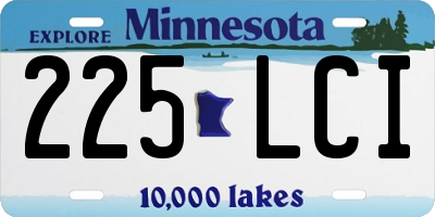 MN license plate 225LCI