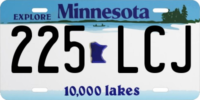 MN license plate 225LCJ
