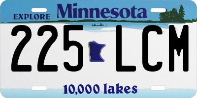 MN license plate 225LCM