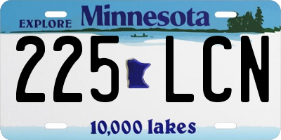 MN license plate 225LCN