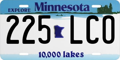 MN license plate 225LCO