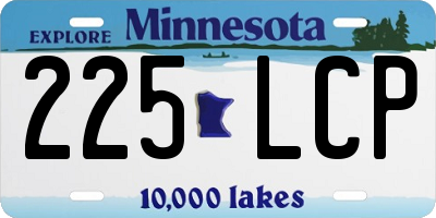 MN license plate 225LCP