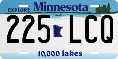 MN license plate 225LCQ