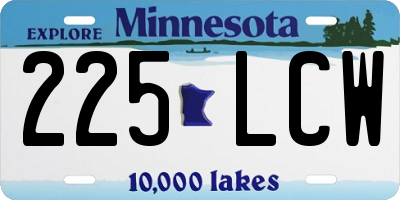 MN license plate 225LCW