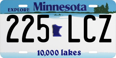 MN license plate 225LCZ