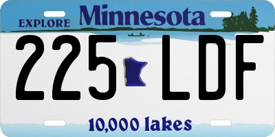 MN license plate 225LDF