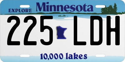 MN license plate 225LDH