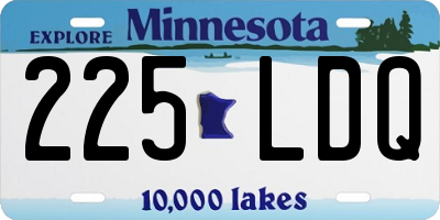 MN license plate 225LDQ