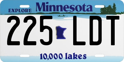 MN license plate 225LDT
