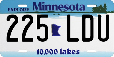 MN license plate 225LDU