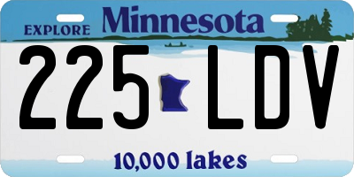 MN license plate 225LDV